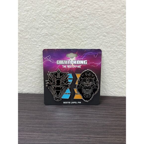 Godzilla X Kong: The New Empire Connecting Enamel Pin Set - Picture 1 of 2